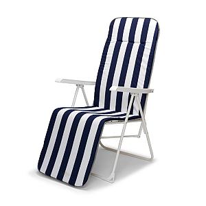Chiemsee - Camping relaxstoel Wit - Blauw