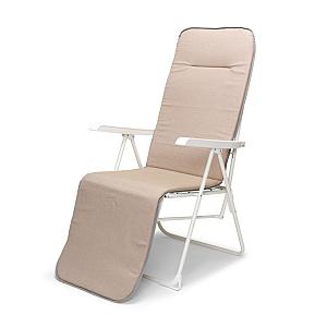 Chiemsee - Camping relaxstoel Wit - Beige