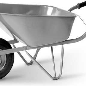 Kruiwagen Robuust grijs 80 ltr