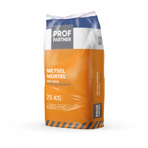 Metselmortel met kalk 25 kg ( plastic zak )