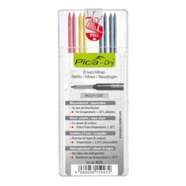 Pica-dry marker stiftenset ( 4 zwart, 2 rood, 2 geel )