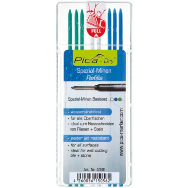 Pica-dry marker stiftenset ( 3 groen, 2 wit, 3 blauw )
