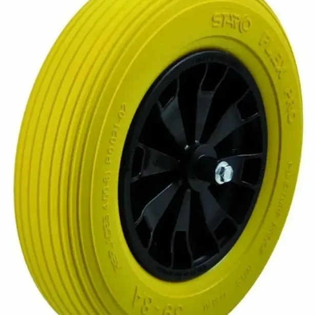 Kruiwagenwiel flex pro 39-8A geel