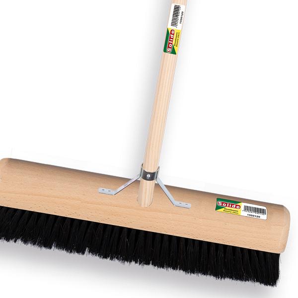 Zaalveger paardenhaar Solide 50 cm + steel en stokhouder