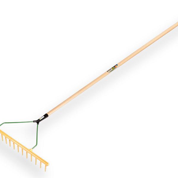 Egaliseer hark recht 16 tanden met steel