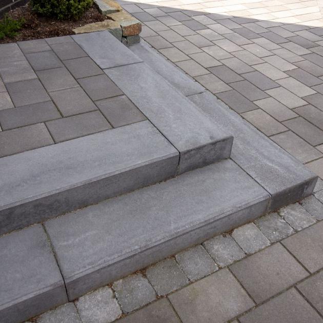 Traptrede antraciet 100x35x15 cm