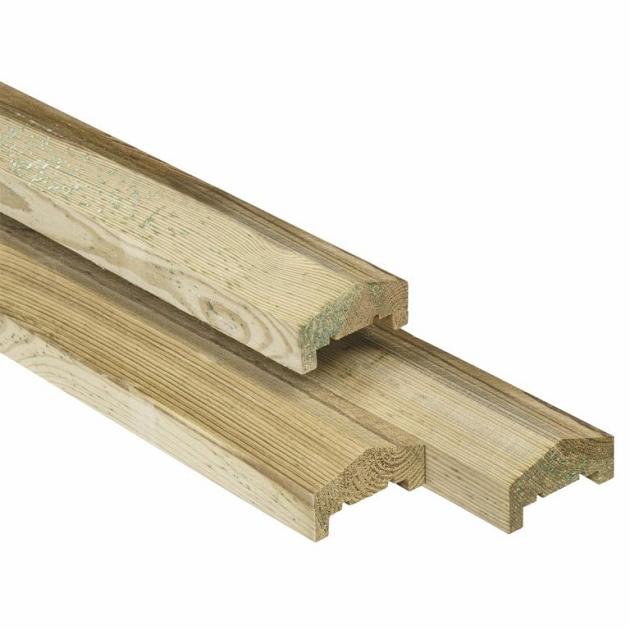 Afdekregel 180 cm - Piramide Grenen geïmpregneerd