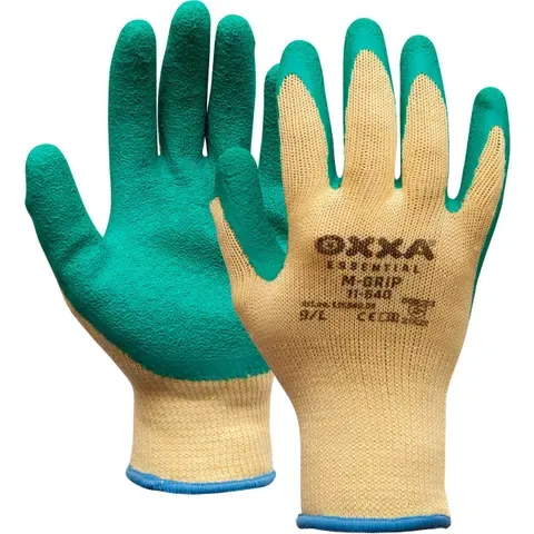 Handschoen L (M-grip) groen per zak ( 12st )