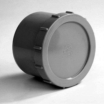 pvc eindstuk + schroefdeksel 50mm