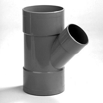 Pvc t stuk 3 mof 125 x 110mm 45