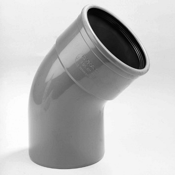 pvc manchet bocht mof/spie 125mm 45 klasse 41