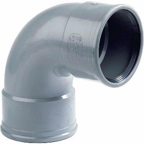 pvc manchet bocht mof/spie 125mm 90 klasse 41