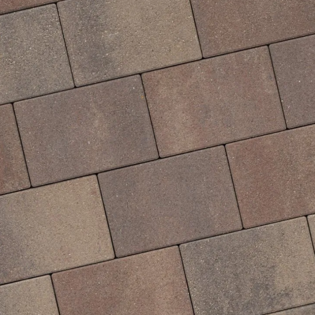 Alp.X3.501 -  60x60x4 cm - rood - bruin gemêleerd