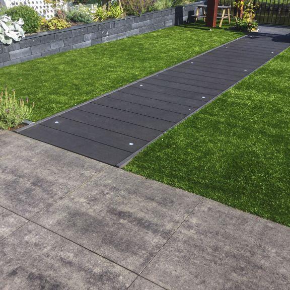 Alp.X2.402 - 60x60x4 cm. - grijs - zwart gemêleerd