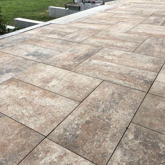 Alp.X2.403 - 30x60x4 cm. - bruin- oranje gemêleerd