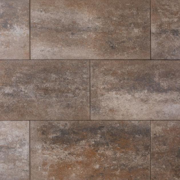 Alp.X2.403 - 40x80x4 cm. - bruin- oranje gemêleerd