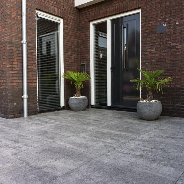 Alp.X2.404 - 60x60x4 cm. - licht grijs gemêleerd