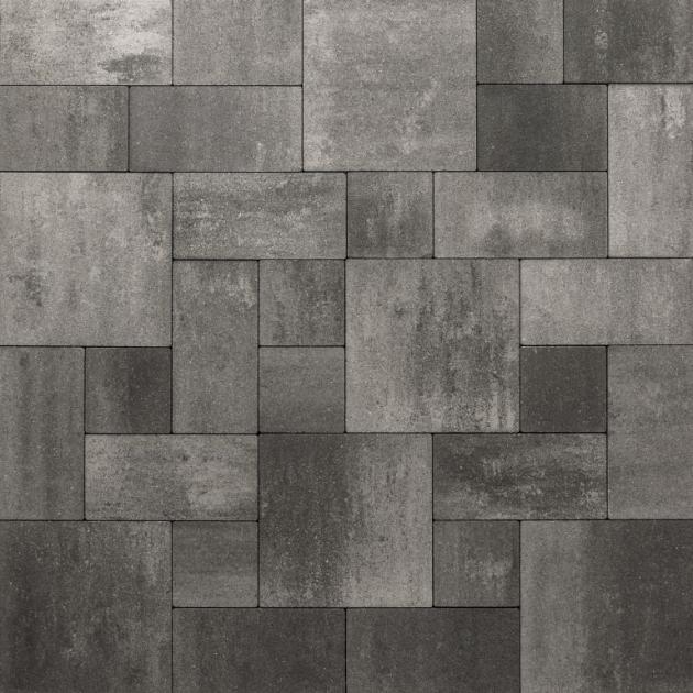 Alp.X2.411 - GR-WVB 4 cm. cm. - grijs - zwart   gemêleerd