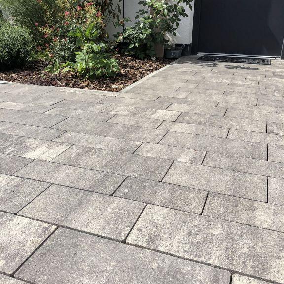 Alp.X2.411 - banenverb. 8 cm. - grijs - zwart gemêleerd