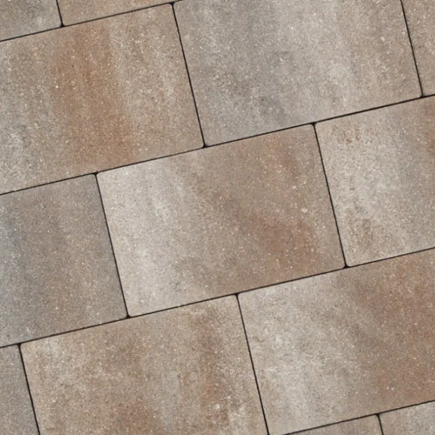 Alp.X2.412 - 20x30x8 cm. - bruin - oranje   gemêleerd