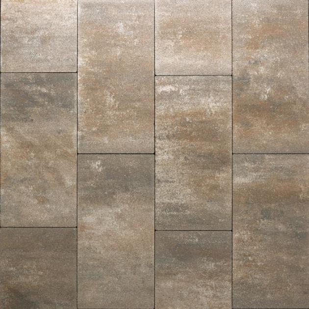 Alp.X2.412 - 30x60x8 cm. - bruin - oranje   gemêleerd