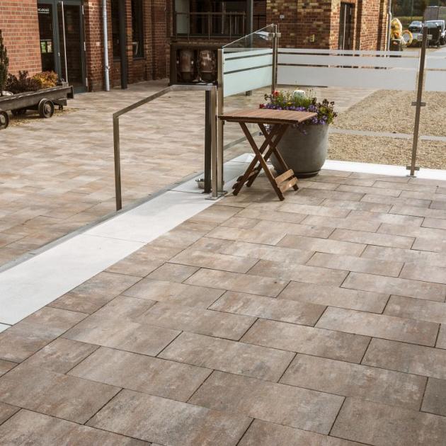 Alp.X2.412 - 30x60x8 cm. - bruin - oranje   gemêleerd