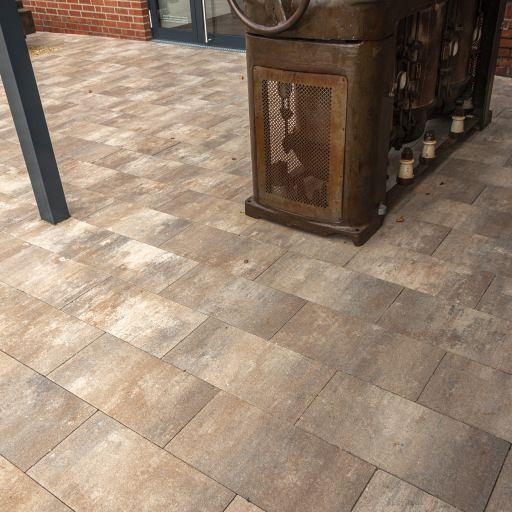 Alp.X2.412 - 30x60x8 cm. - bruin - oranje   gemêleerd