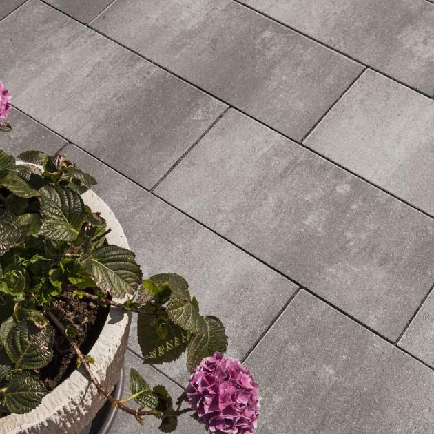 Alp.X2.419 - 30x60x4 cm. - grijs - zwart   gemêleerd