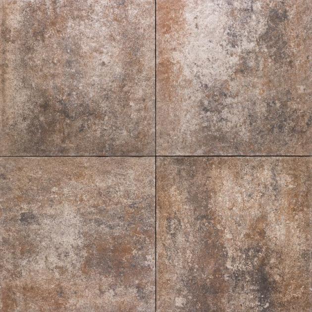 Alp.X2.424 - 60x60x4 cm. - bruin- oranje gemêleerd