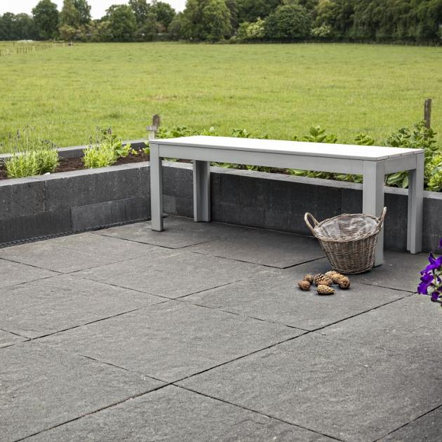 Alp.X2.424 - 60x60x4 cm. - bruin- oranje gemêleerd