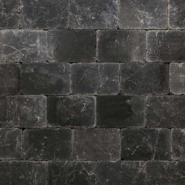 Alp.X2.201 - 15x5x7,3 cm - zwart gemêleerd getrommeld