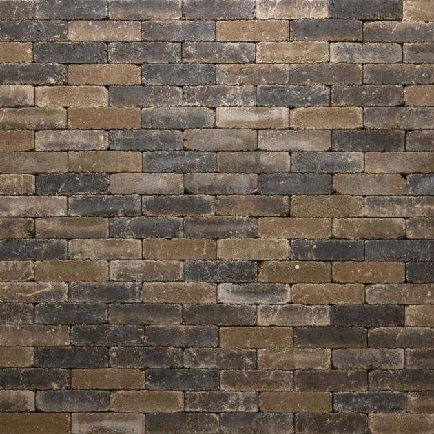 Alp.X2.202 - 21x6,8x6 cm - bruin - grijs gemêleerd getrommeld