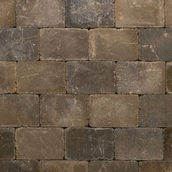 Alp.X2.202 - 15x5x7,3 cm - bruin - grijs gemêleerd getrommeld