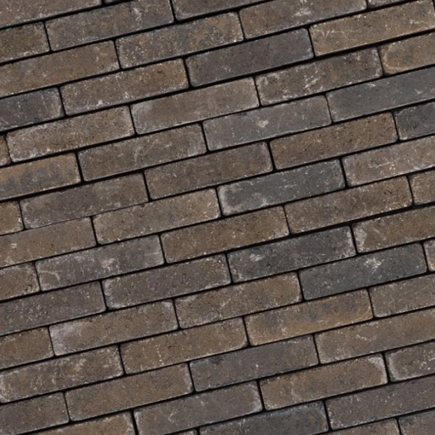 Alp.X2.202 - 15x15x8 cm - bruin - grijs gemêleerd getrommeld