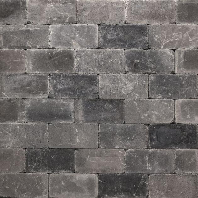 Alp.X2.203 - 15x30x6 cm - zwart-grijs gemêleerd getrommeld