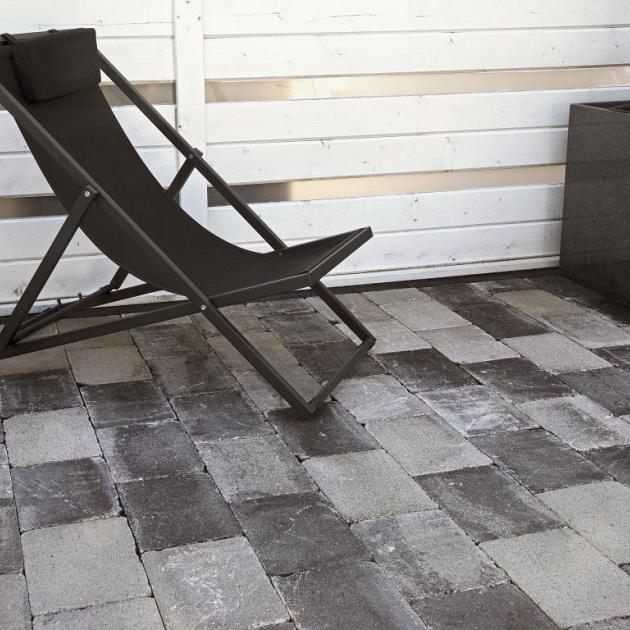 Alp.X2.203 - 20x30x6 cm - zwart-grijs gemêleerd getrommeld