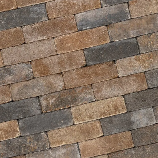 Alp.X2.205 - 15x30x6 cm - bruin- oranje gemêleerd