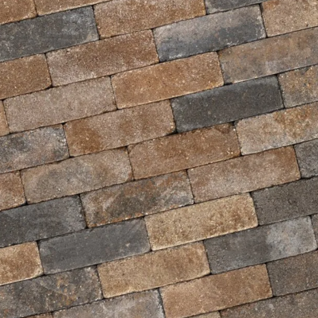 Alp.X2.205 - 15x22,5x8 cm - bruin- oranje gemêleerd