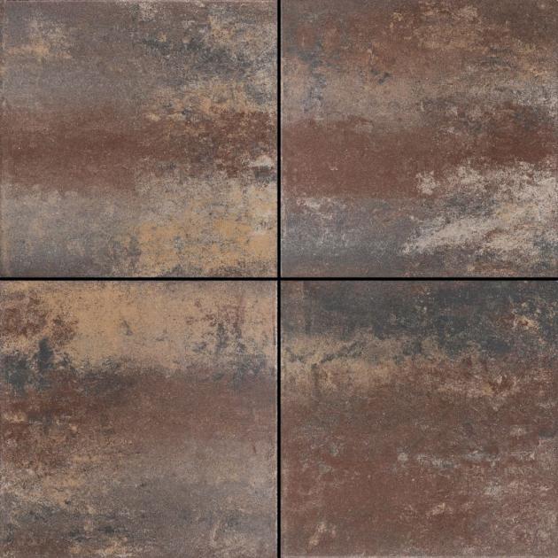 Playa.X1.107 - 60x60x4 cm - Rood/oranje gemêleerd