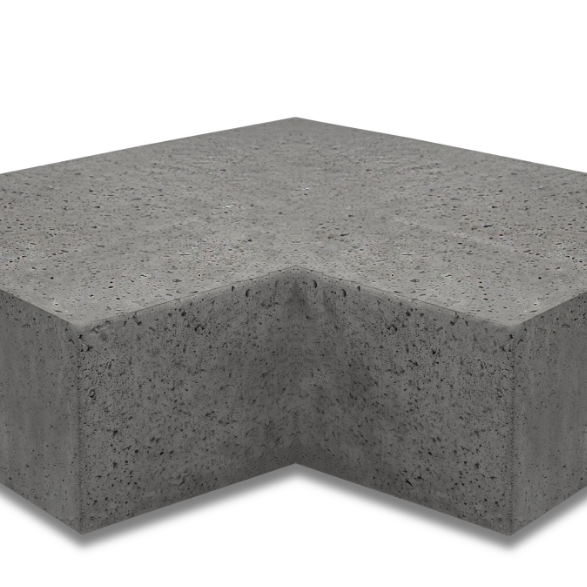 Oud Hollands - Traptrede buiten hoek 37x15 cm - Antraciet