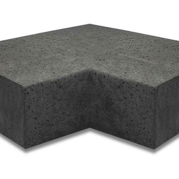 Oud Hollands - Traptrede binnen hoek 40x20 cm - Carbon