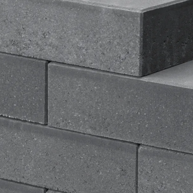 Muurblok strak - Alp.X.808 40x20x12,5 antraciet