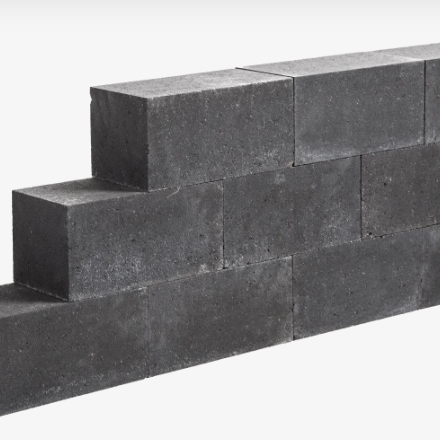 Muurblok strak antraciet  12x12x60 cm (R)