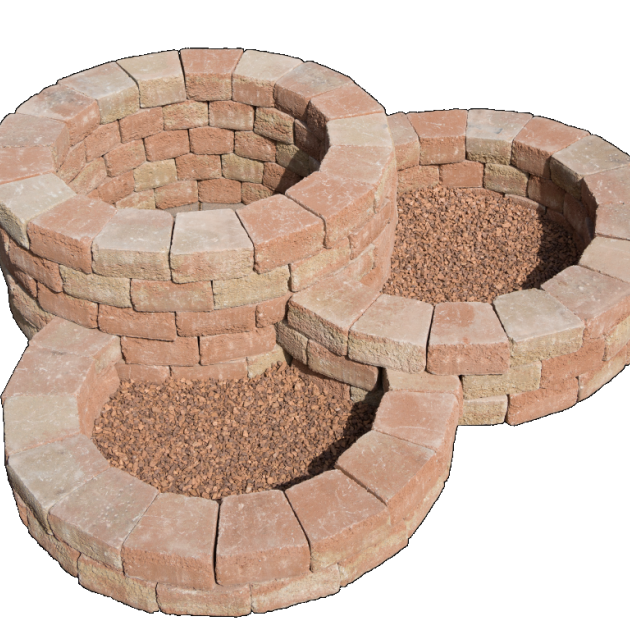 Bloembak rond - Alp.X.813 geel gemêleerd