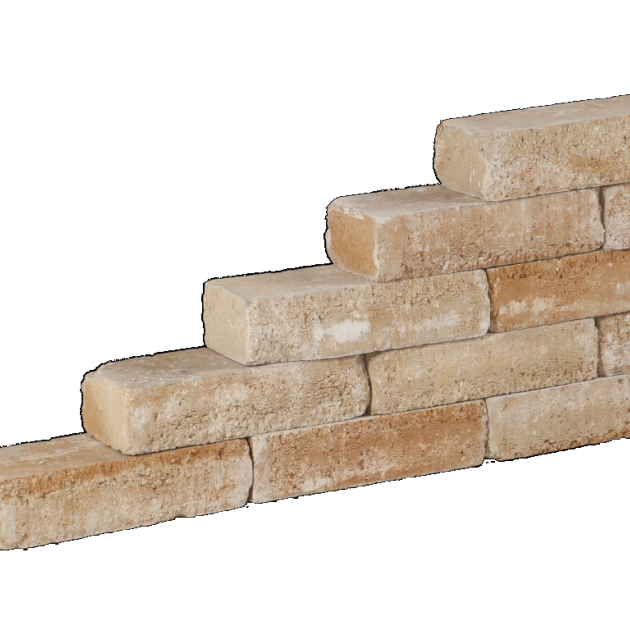 Muurblok - Alp.X.813  40x15x10 cm geel gemêleerd