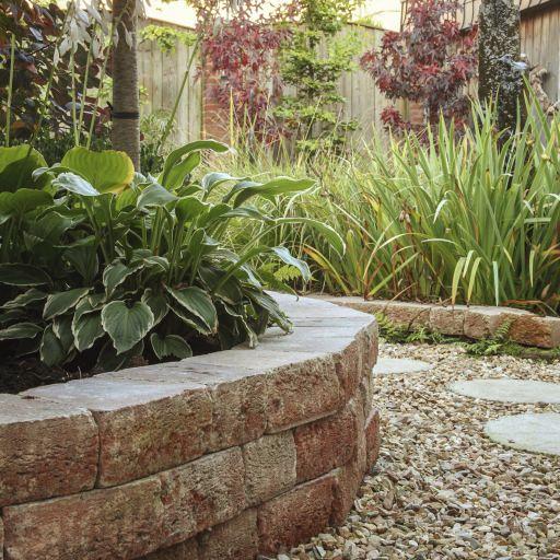 Muurblok - Alp.X.814  23/17x21,5x10 cm geel - oranje gemêleerd