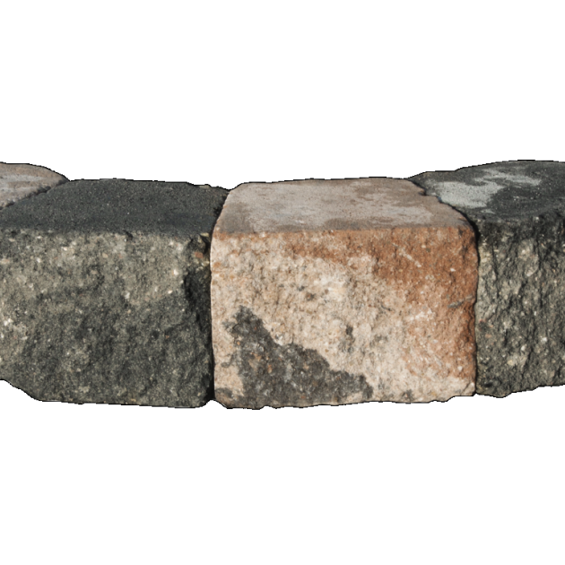 Muurblok - Alp.X.831 - 22/15x20x15 cm - bruin - oranje   gemêleerd