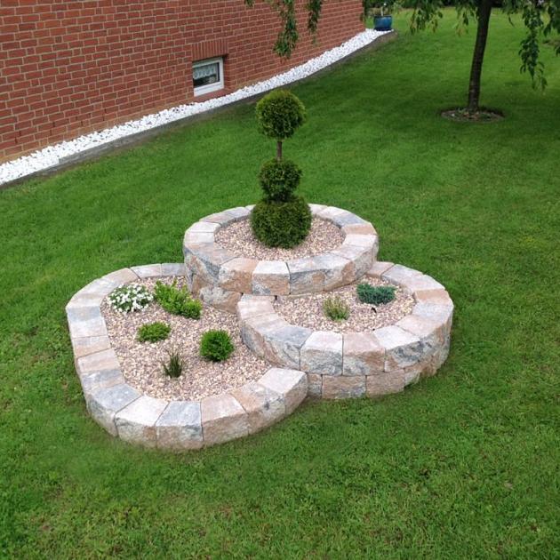 Muurblok - Alp.X.831 - 22/15x20x15 cm - bruin - oranje   gemêleerd