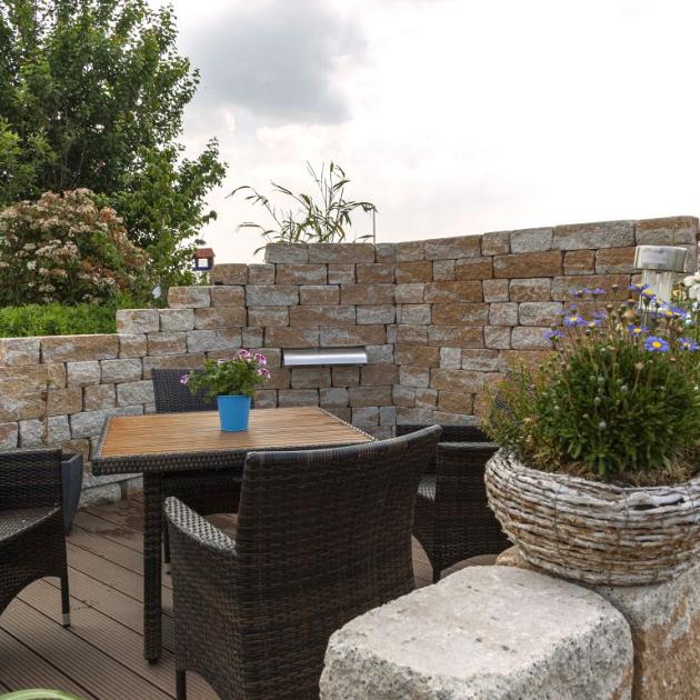 Muurblok - Alp.X.856 - 40x20x15 cm - licht geel gemêleerd