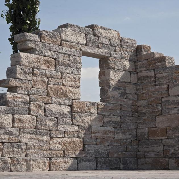 Muurblok - Alp.X.878 - bruin - oranje   gemêleerd